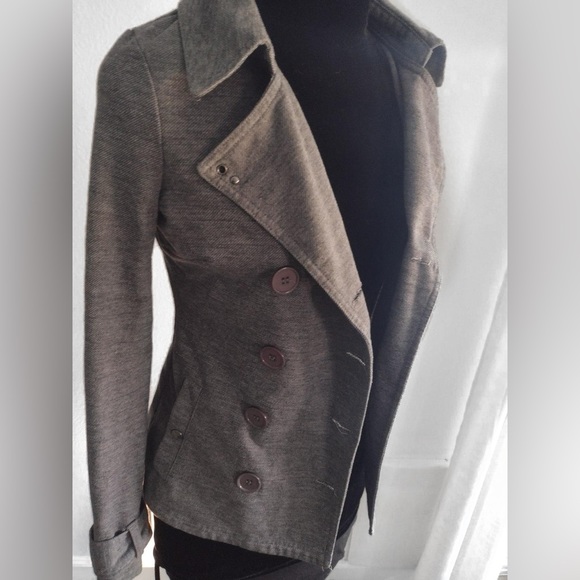 Wet Seal Gray Double-Breasted Pea Coat โ Size XS - Picture 9 of 9